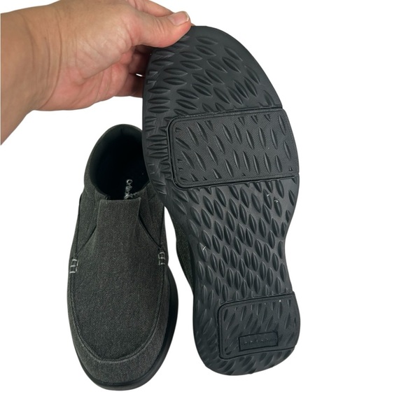 Ortho Comfoot ZGBX02 Mens Black Gray Canvas Low Top Slip-On Shoes EU 43 US 9.5 - Picture 8 of 13